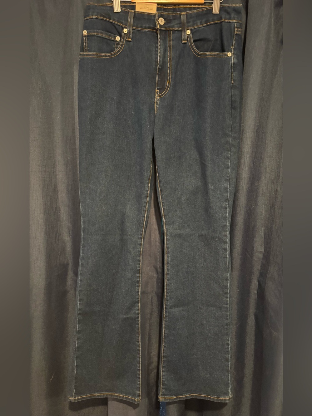 Levi's Indigo High-Rise Boot Cut Jeans with Contrast Stitching